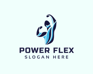 Body Builder Flex logo design