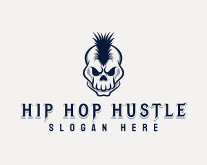 Punk Skull Hip Hop logo design