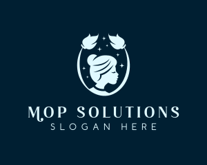 Maid Mop Cleaning logo design