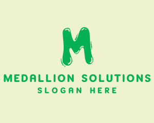 Liquid Soda Letter M logo design