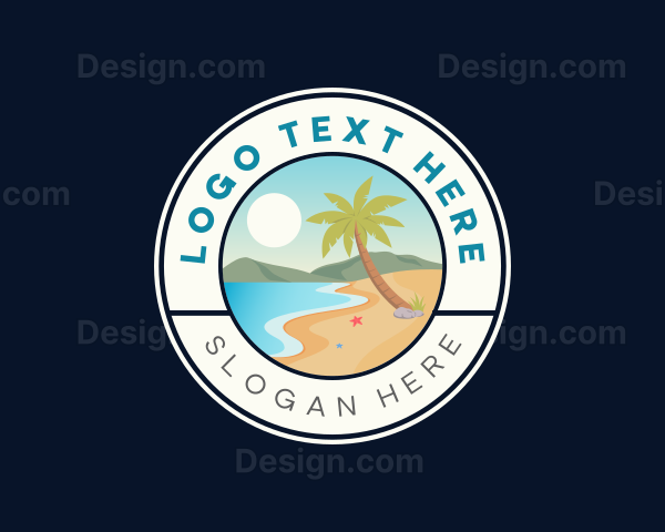 Summer Tropical Beach Logo