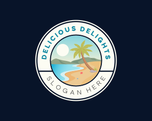 Summer Tropical Beach Logo