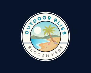 Summer Tropical Beach logo design