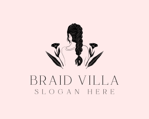 Hair Woman Braid logo design