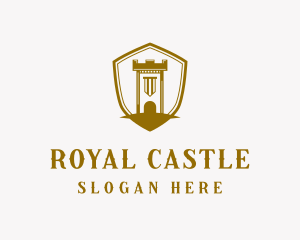 Castle Tower Shield logo design