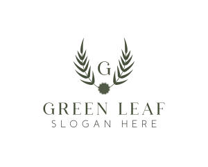 Nature Leaf Crest logo design