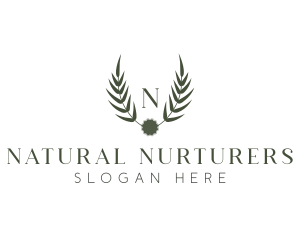 Nature Leaf Crest logo design