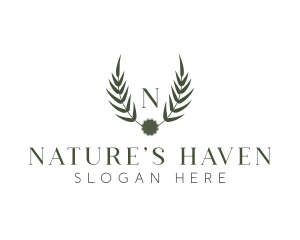 Nature Leaf Crest logo design