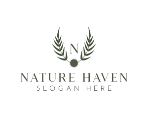 Nature Leaf Crest logo design