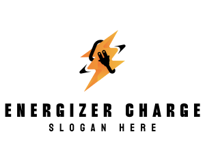 Lightning Electricity Plug logo design