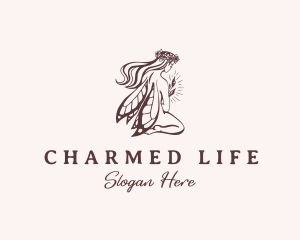 Beautiful Woman Fairy logo