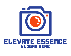Blue Orange Camera Outline Logo