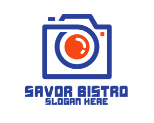 Blue Orange Camera Outline Logo