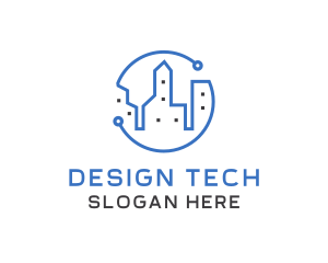 Tech City Buildings logo design