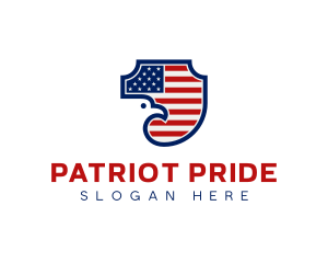 American Flag Eagle Shield logo