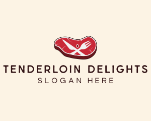 Red Steak Dinner logo design