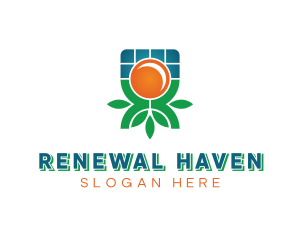 Renewable Solar Panel logo design