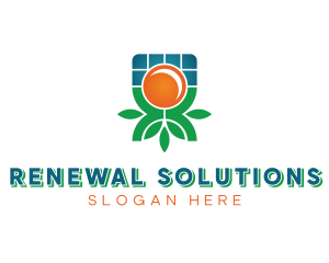 Renewable Solar Panel logo design