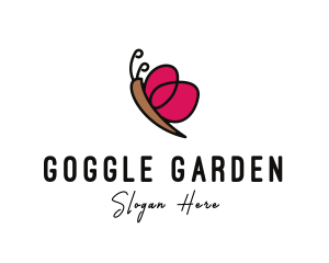 Butterfly Insect Garden logo design