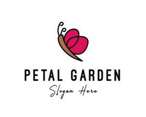 Butterfly Insect Garden logo design