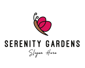 Butterfly Insect Garden logo design