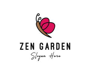 Butterfly Insect Garden logo design