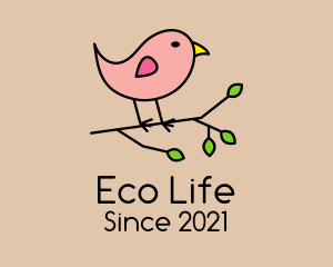 Eco Songbird Cartoon logo design