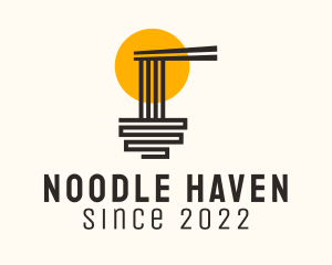 Sunset Noodle Restaurant logo design