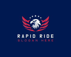 Winged Eagle Patriotic  Logo