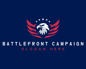 Winged Eagle Patriotic  logo design