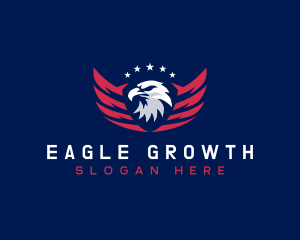 Winged Eagle Patriotic  logo design