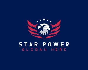 Winged Eagle Patriotic  logo design