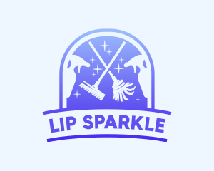 Cleaning Mop Sparkle logo design