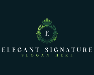 Elegant Ornament Crown logo design