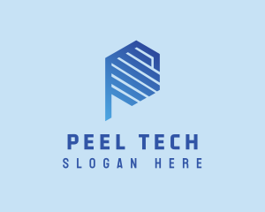 Hexagon Tech Letter P  logo design