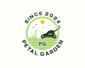 Mowing Garden Backyard logo design