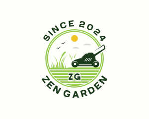 Mowing Garden Backyard logo design