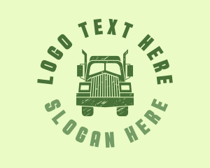 Green Transport Freight Truck logo