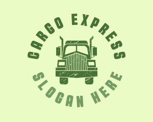 Green Transport Freight Truck logo design