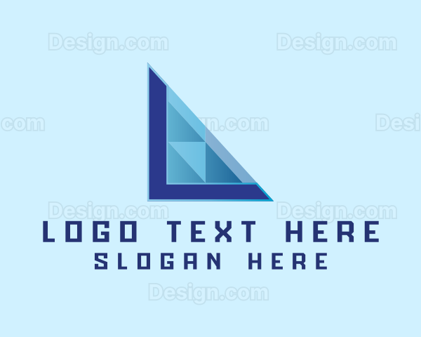 Triangle Mosaic Tile Letter L Logo