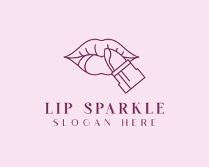 Lipstick Cosmetics Beauty logo design