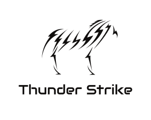 Thunder Zebra Pattern logo design