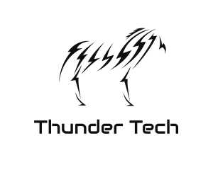 Thunder Zebra Pattern logo design