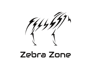 Thunder Zebra Pattern logo design