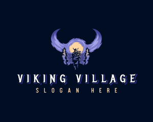 Vikings Helmet Scenery logo