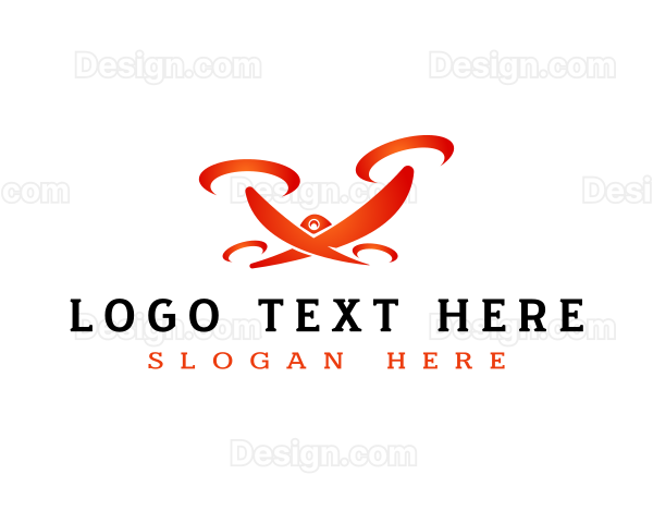 Quadcopter Drone Technology Logo