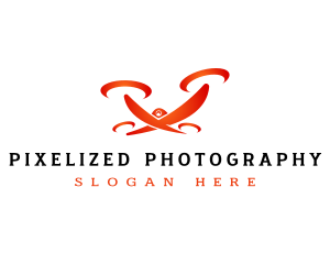 Quadcopter Drone Technology logo design