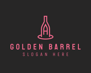 Winery Bottle Letter A logo