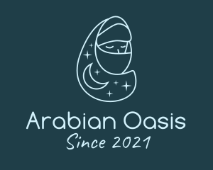 Arabian Girl Scarf logo design