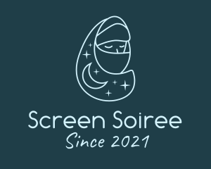 Arabian Girl Scarf logo design